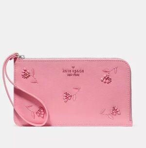 Kate spade Lucy Floral Wristlet (Pink Grapefruit Soda)